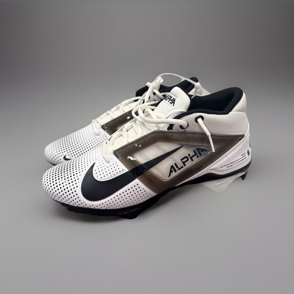 ‼️SALE‼️Nike Alpha Menace 4 Pro Football Cleats White FZ7702-105 Men's Size 12
